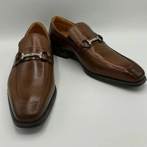 Stacy Adam men’s brown leather loafers Size 11.5 labeled medium but runs narrow - Picture 1 of 8